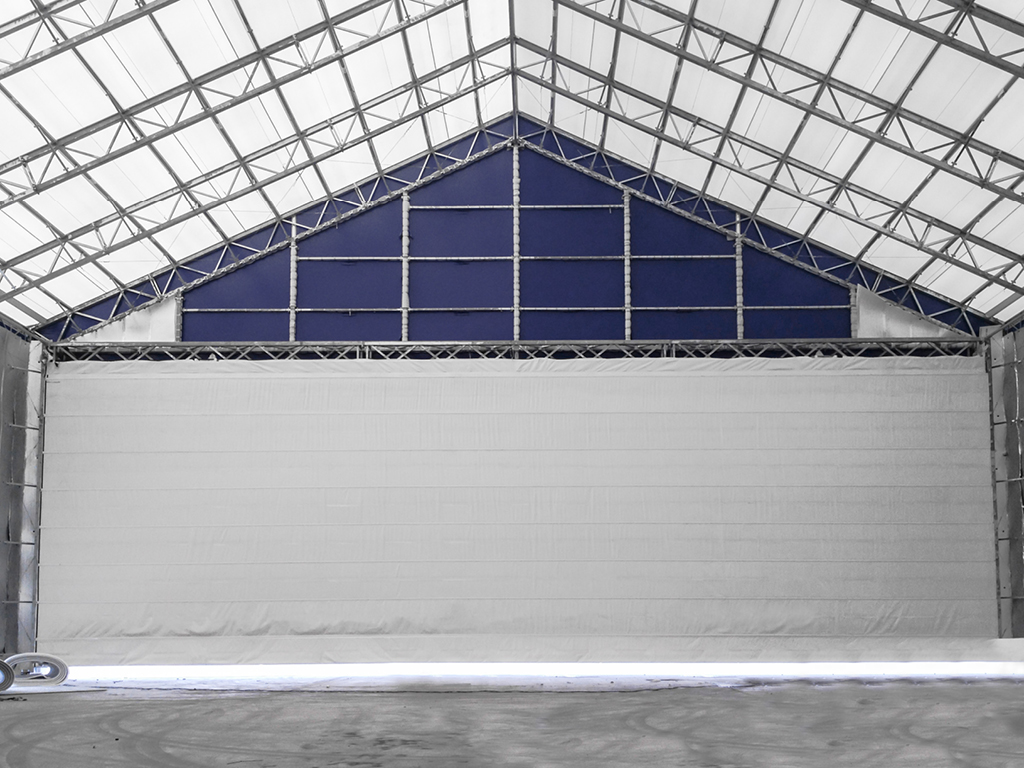 Ангарные ворота шторного типа моносекционные 2 Ангарные ворота шторного типа моносекционные 2