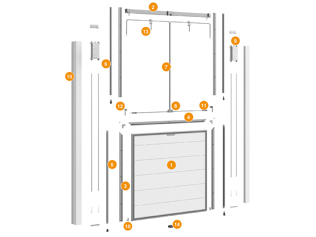 Подъемная вертикальная дверь для охлаждаемых помещений серии IDV 1 IDV_drawing_set