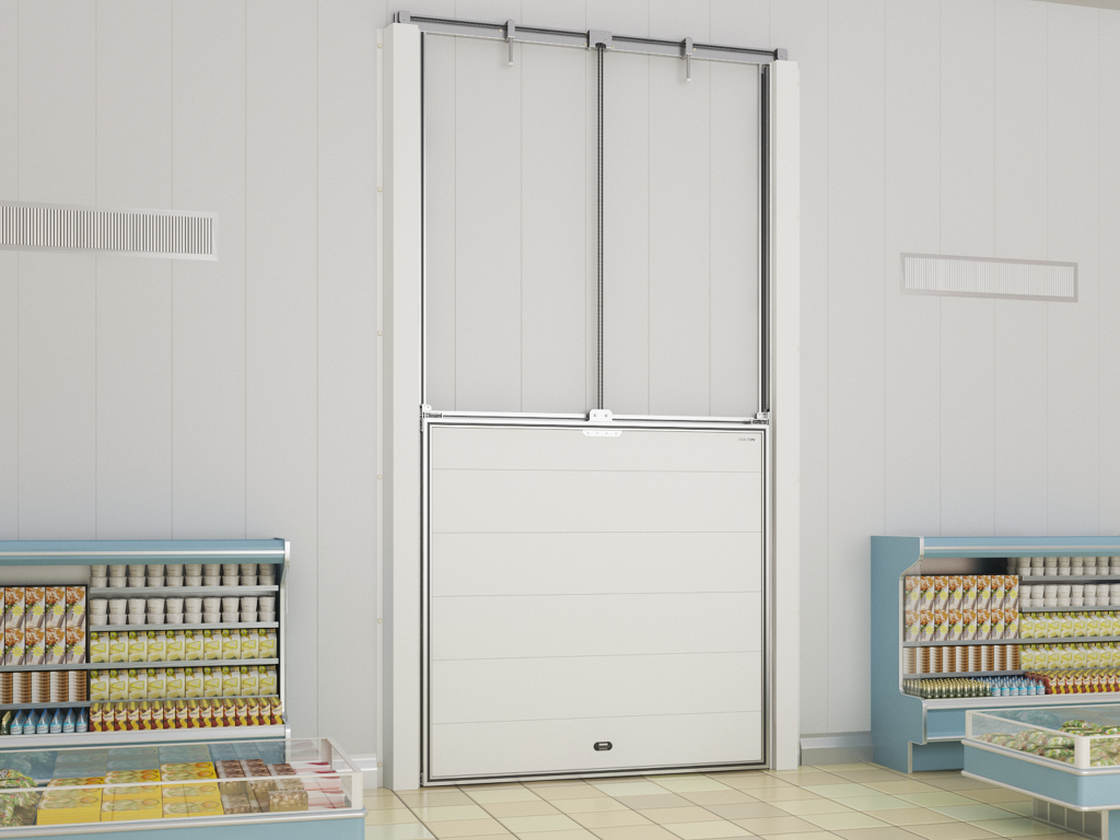 Подъемная вертикальная дверь для охлаждаемых помещений серии IDV 8 Подъемная вертикальная дверь для охлаждаемых помещений серии IDV 7