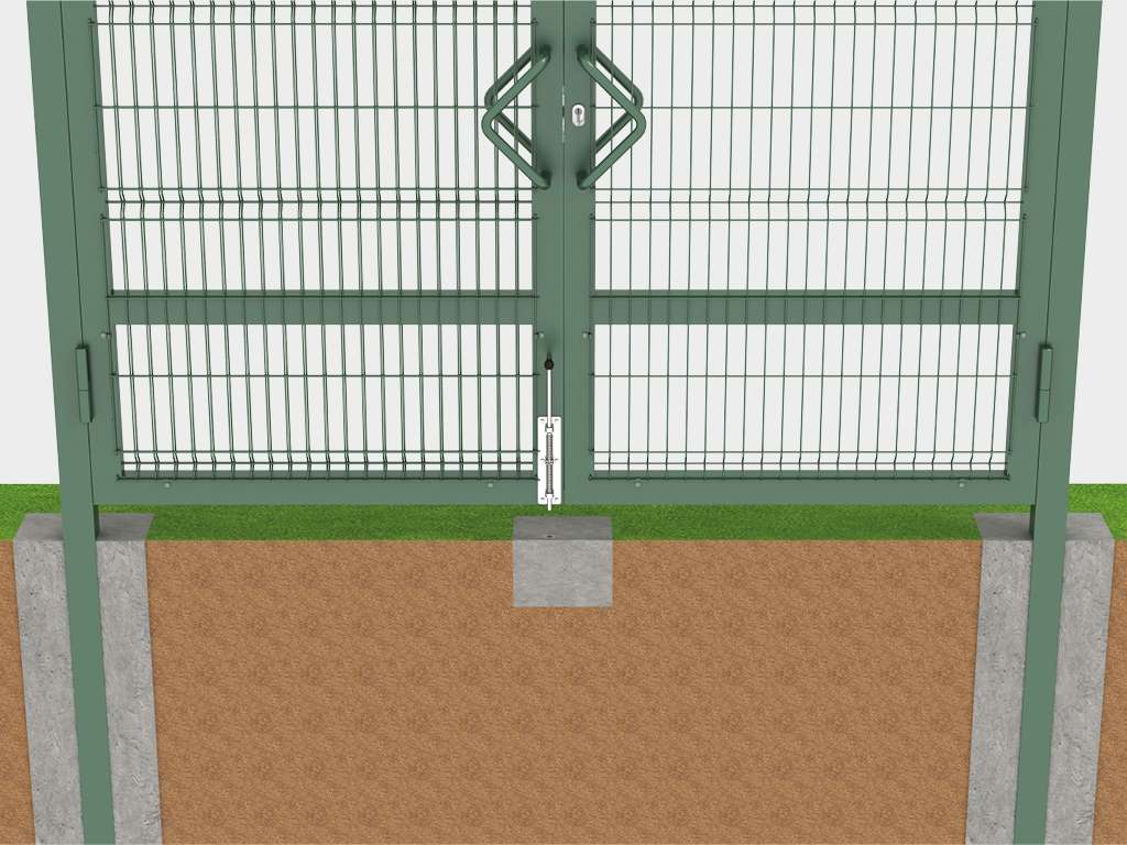 Ворота распашные со стальной рамой с заполнением сварной сеткой 5 Ворота распашные со стальной рамой с заполнением сварной сеткой 5