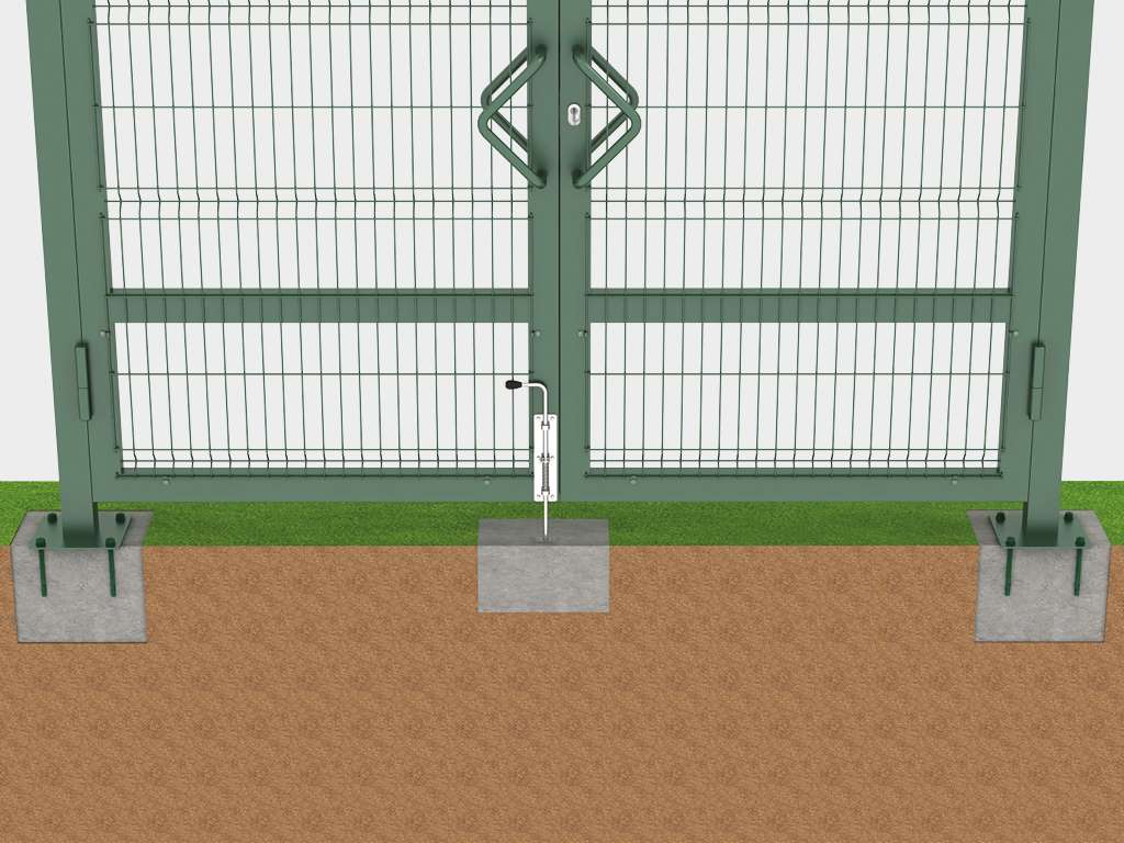 Ворота распашные со стальной рамой с заполнением сварной сеткой 6 Ворота распашные со стальной рамой с заполнением сварной сеткой 6