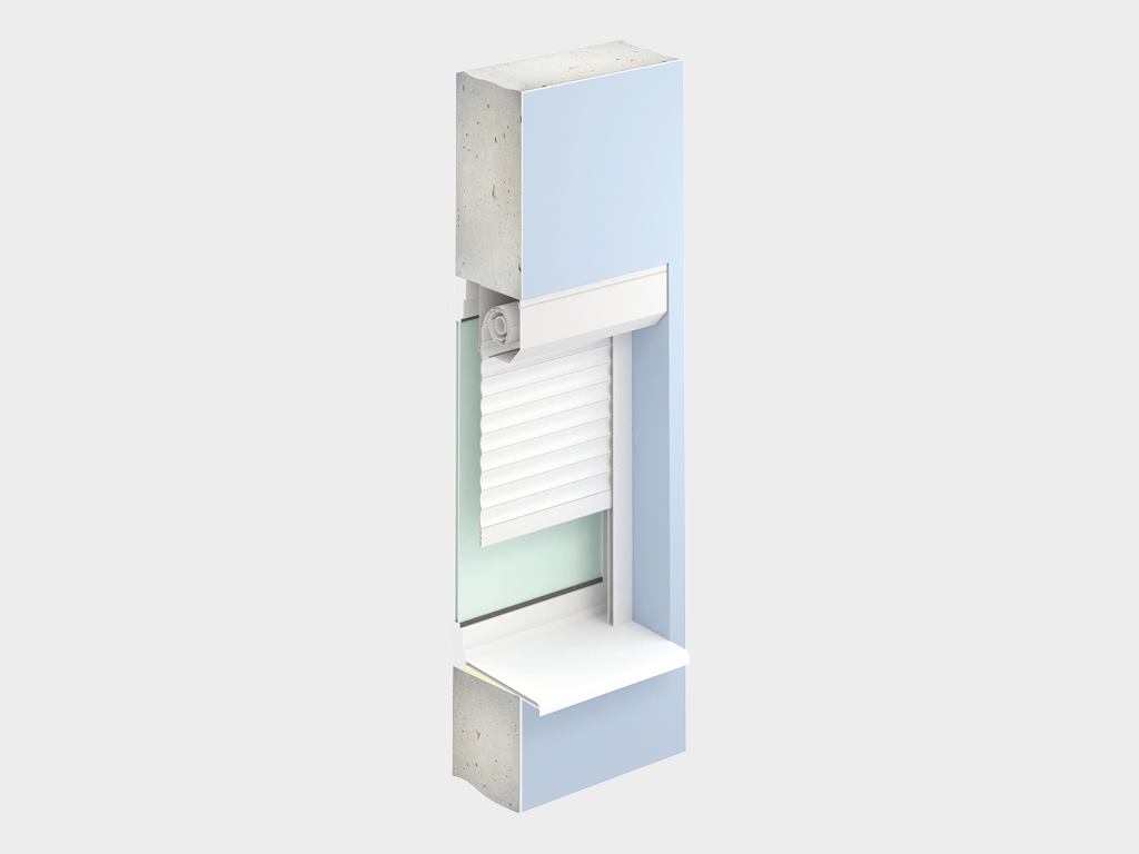 Рольставни на витрину из одностенного экструдированного решетчатого роллетного профиля RHE56GM 5 Рольставни на витрину из одностенного экструдированного решетчатого роллетного профиля RHE56GM 5