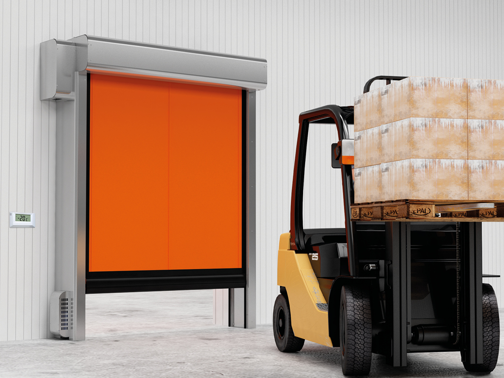 Ворота рулонные скоростные для морозильных камер 2 Скоростные рулонные ворота серии SPEEDROLL SDС