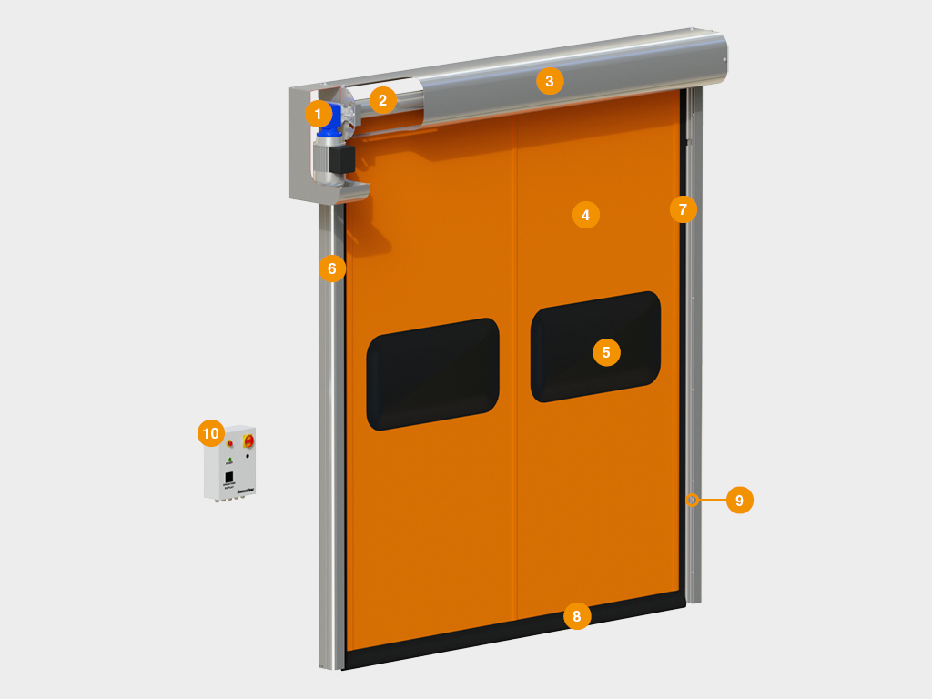 Скоростные рулонные ворота для пищевой промышленности 1 Скоростные рулонные ворота для пищевой промышленности 1