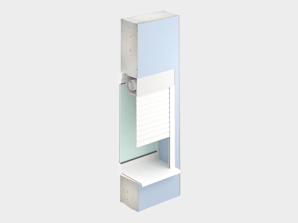 Рольставни на витрину из одностенного экструдированного решетчатого роллетного профиля RHE56GM 6 Рольставни на витрину из одностенного экструдированного решетчатого роллетного профиля RHE56GM 6