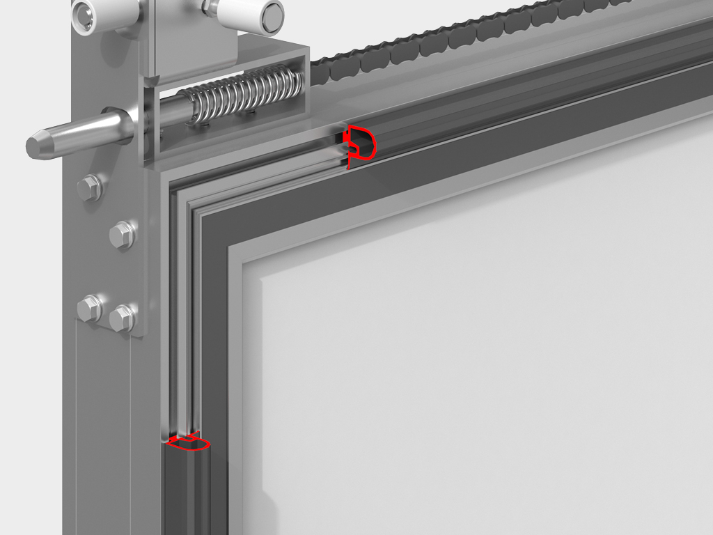 Подъемная вертикальная дверь для охлаждаемых помещений серии IDV 12 Подъемная вертикальная дверь для охлаждаемых помещений серии IDV 11
