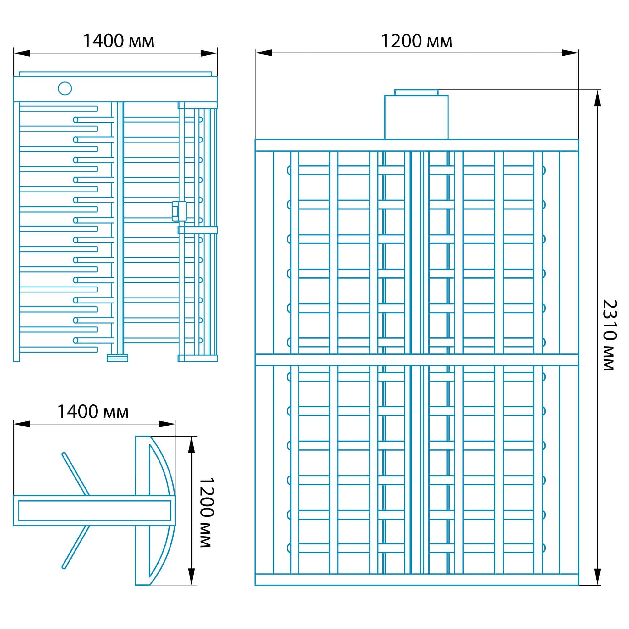 Турникет полноростовой БЛОКПОСТ РСТ 600 серия СПЕКТР V 1 Турникет полноростовой БЛОКПОСТ РСТ 600 серия СПЕКТР V 1