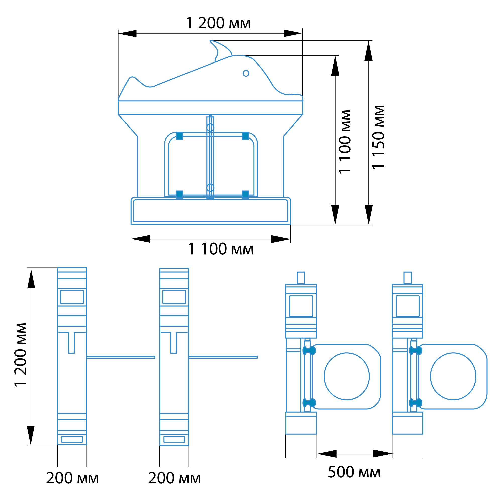 Детский турникет БЛОКПОСТ ТД 600 1 Детский турникет БЛОКПОСТ ТД 600 1