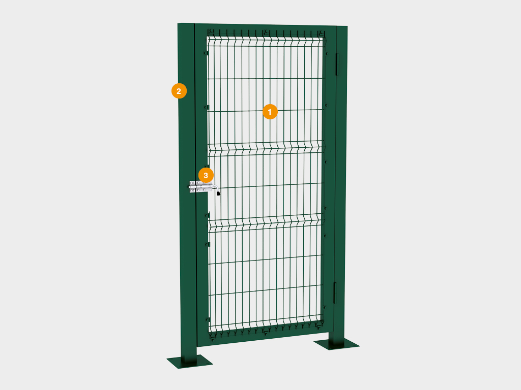 Калитка со стальной рамой и заполнением сварной сеткой 1 Калитка со стальной рамой и заполнением сварной сеткой 1