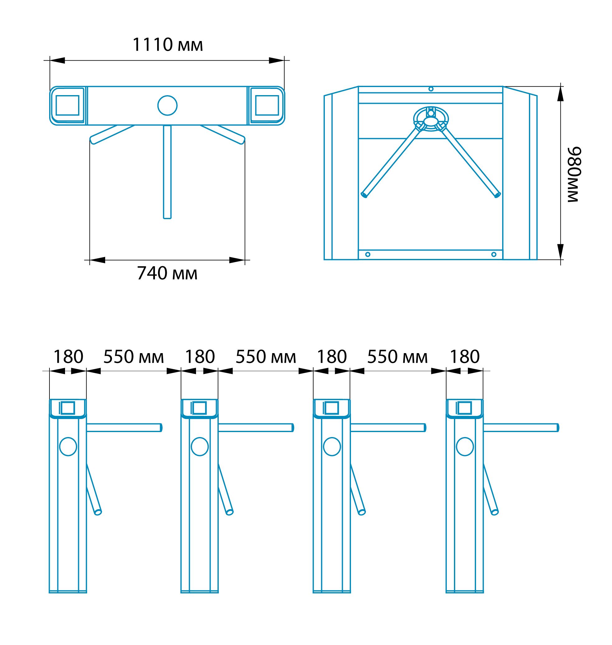 Турникет-трипод БЛОКПОСТ ТМБ 900 1 Турникет-трипод БЛОКПОСТ ТМБ 900 1