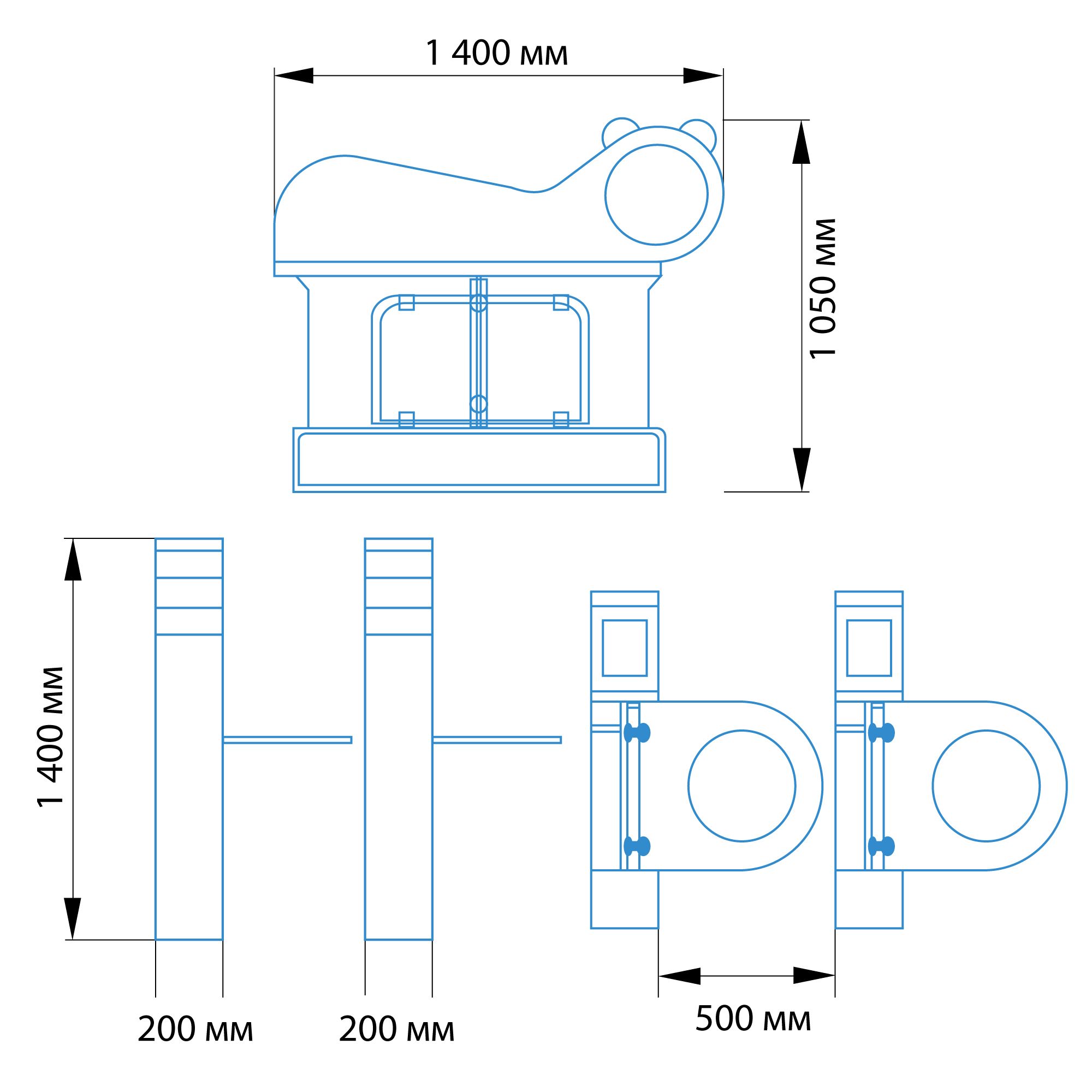 Детский турникет БЛОКПОСТ ТД 500 1 Детский турникет БЛОКПОСТ ТД 500 1