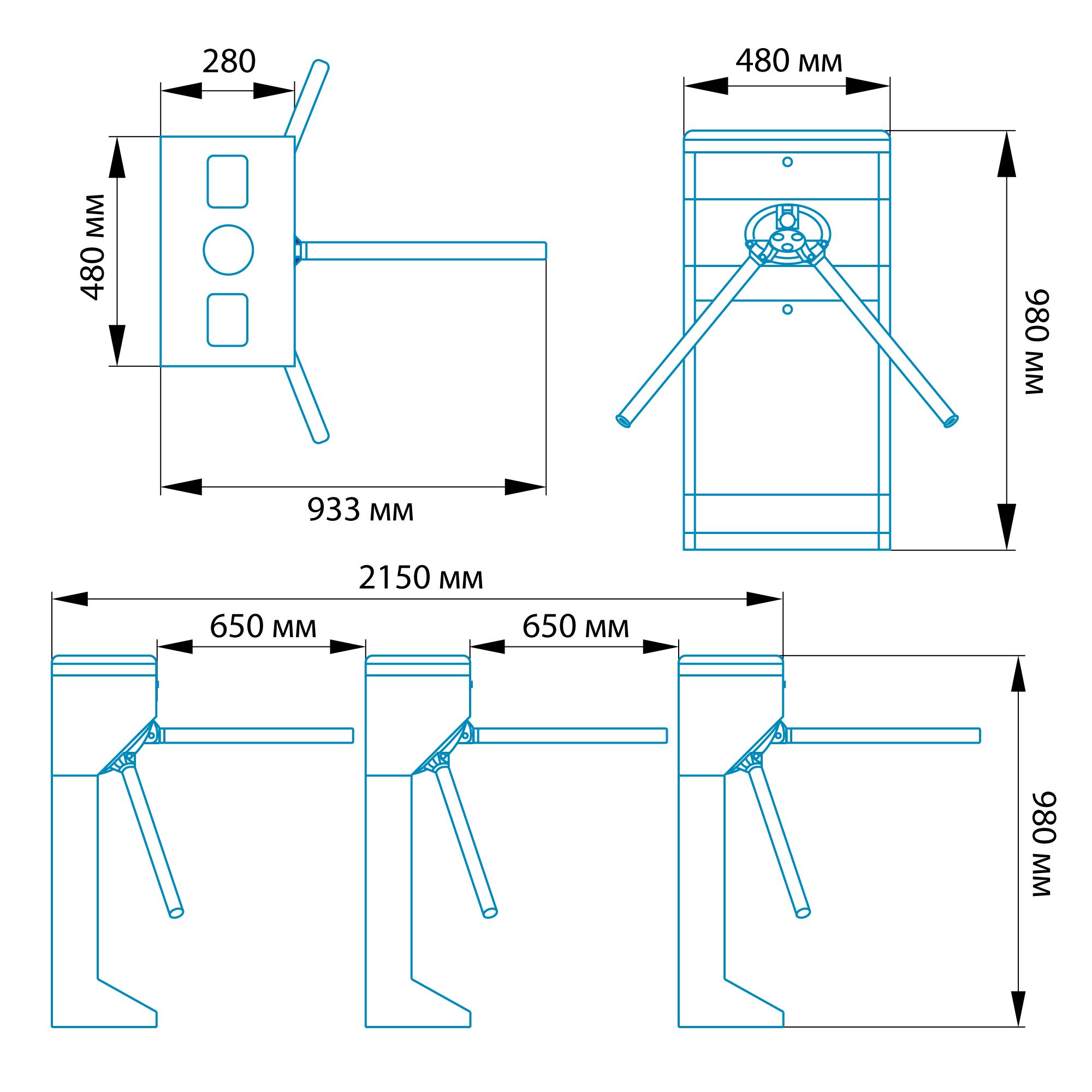 Турникет-трипод БЛОКПОСТ ТРД 1000 2 Турникет-трипод БЛОКПОСТ ТРД 1000 2