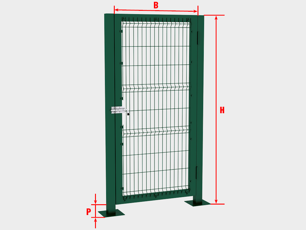 Калитка со стальной рамой и заполнением сварной сеткой 5 Калитка со стальной рамой и заполнением сварной сеткой 5