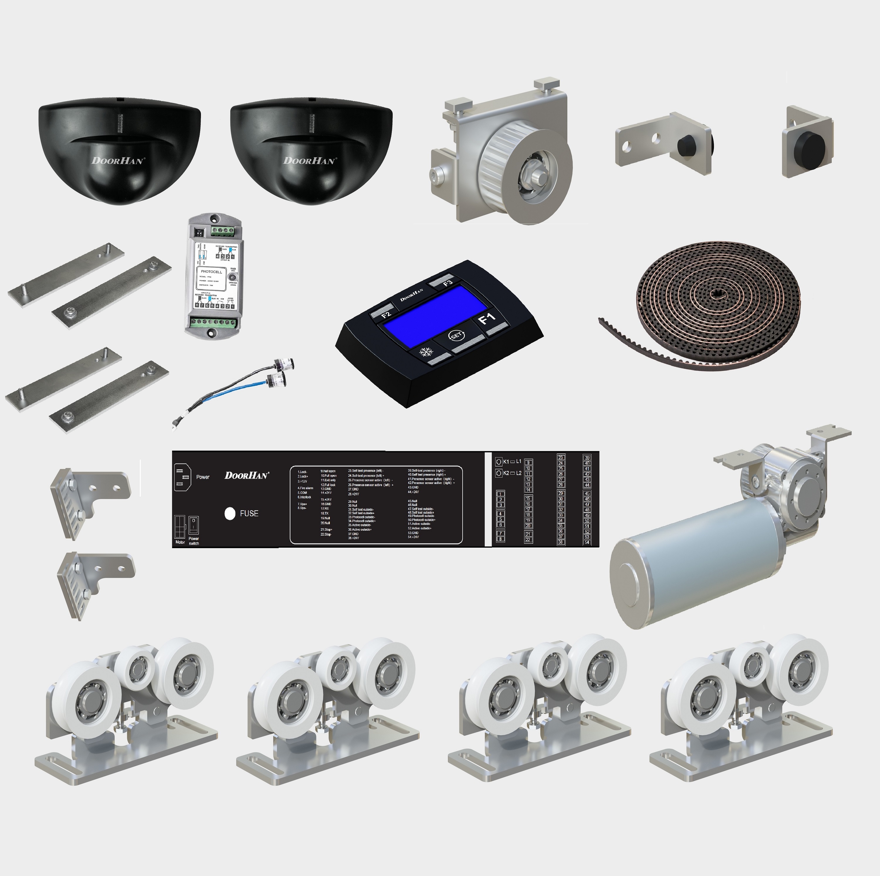 Комплект привода для раздвижных дверей на две створки AD-SP 1 Комплект привода для раздвижных дверей на две створки AD-SP 1