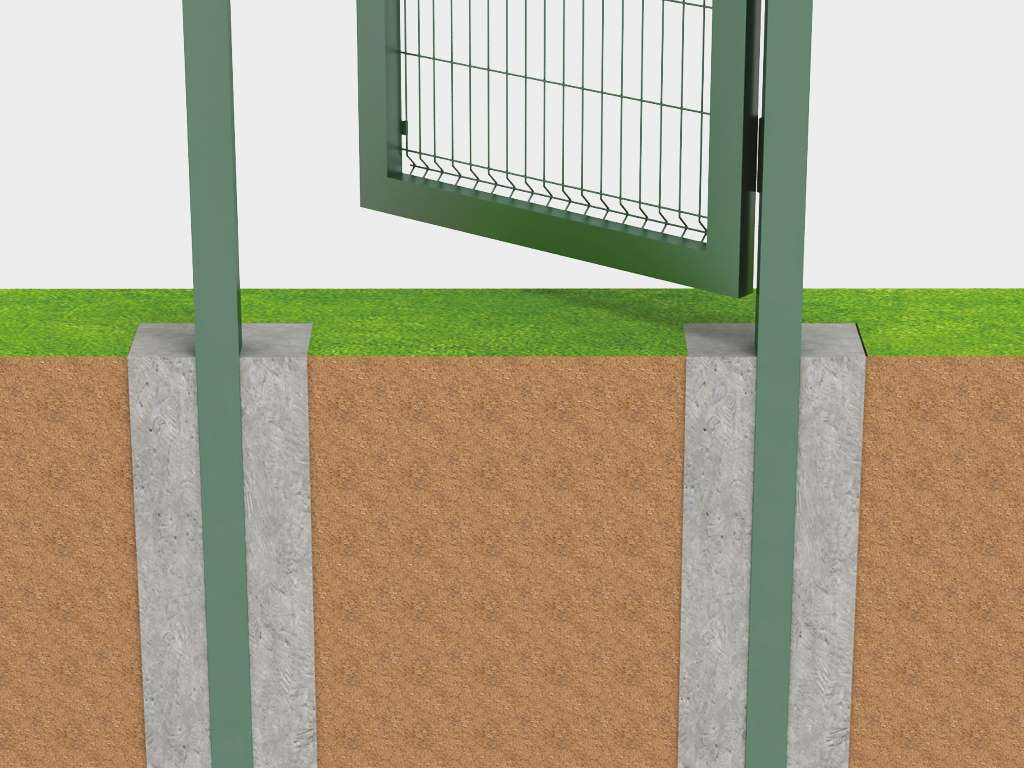 Калитка со стальной рамой и заполнением сварной сеткой 7 Калитка со стальной рамой и заполнением сварной сеткой 7