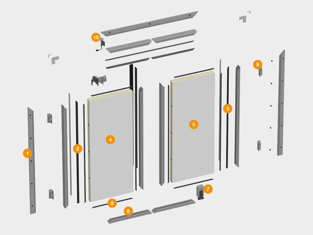 Холодильные двустворчатые распашные двери IsoDoor IDH2 для морозильных камер 1 Холодильные двустворчатые распашные двери IsoDoor IDH2 для морозильных камер 1