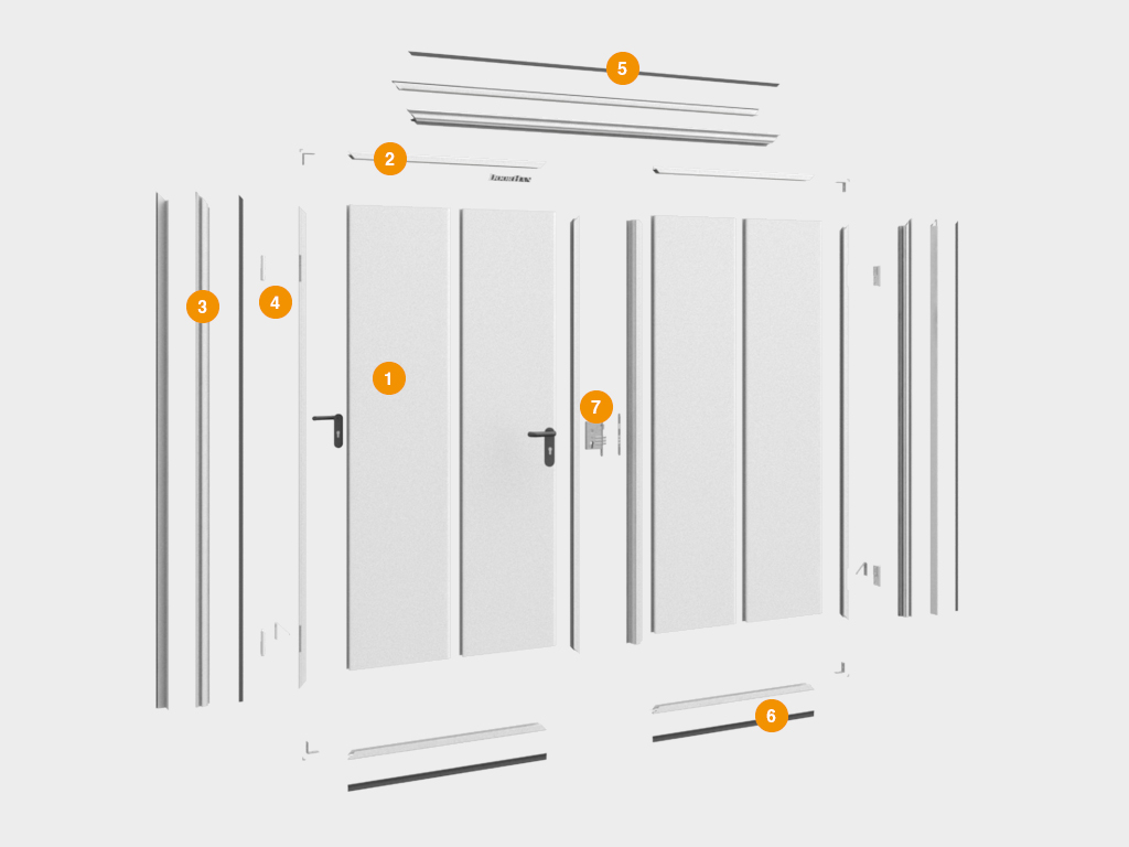 Холодильные двустворчатые двери для морозильных камер 1 Холодильные двустворчатые двери для морозильных камер 1