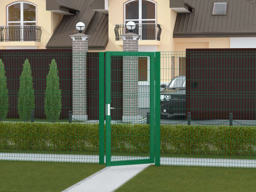 Калитка со стальной рамой и заполнением сварной сеткой 9 Калитка со стальной рамой и заполнением сварной сеткой 9