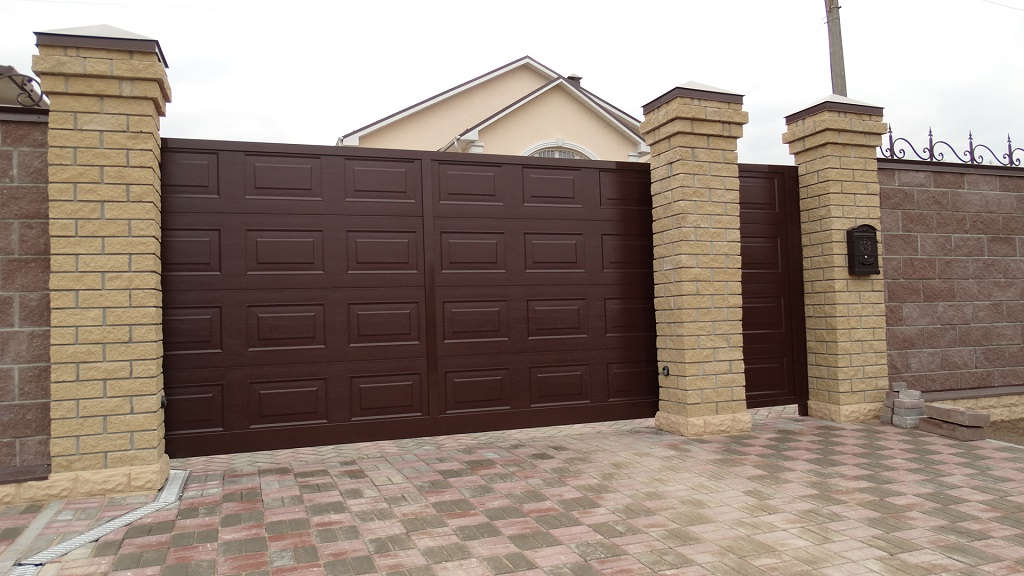 Распашные ворота из сендвич-панелей 4 Распашные ворота из сендвич-панелей 4