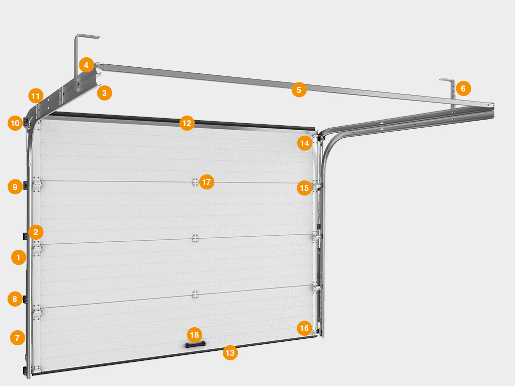 Ворота гаражные секционные из алюминиевых панелей с пружинами растяжения RSD01LUX 1 Ворота гаражные секционные из алюминиевых панелей с пружинами растяжения RSD01LUX 1
