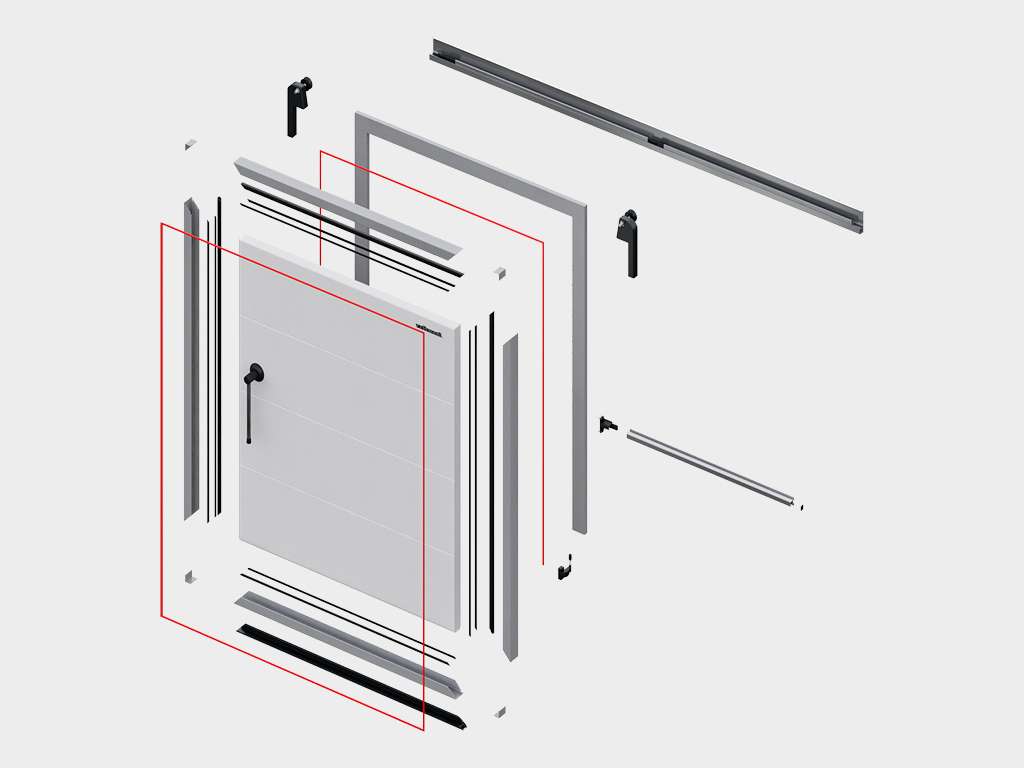 Холодильные откатные двери IsoDoor IDS1 для морозильных камер 17 Холодильные откатные двери IsoDoor IDS1 для морозильных камер 17