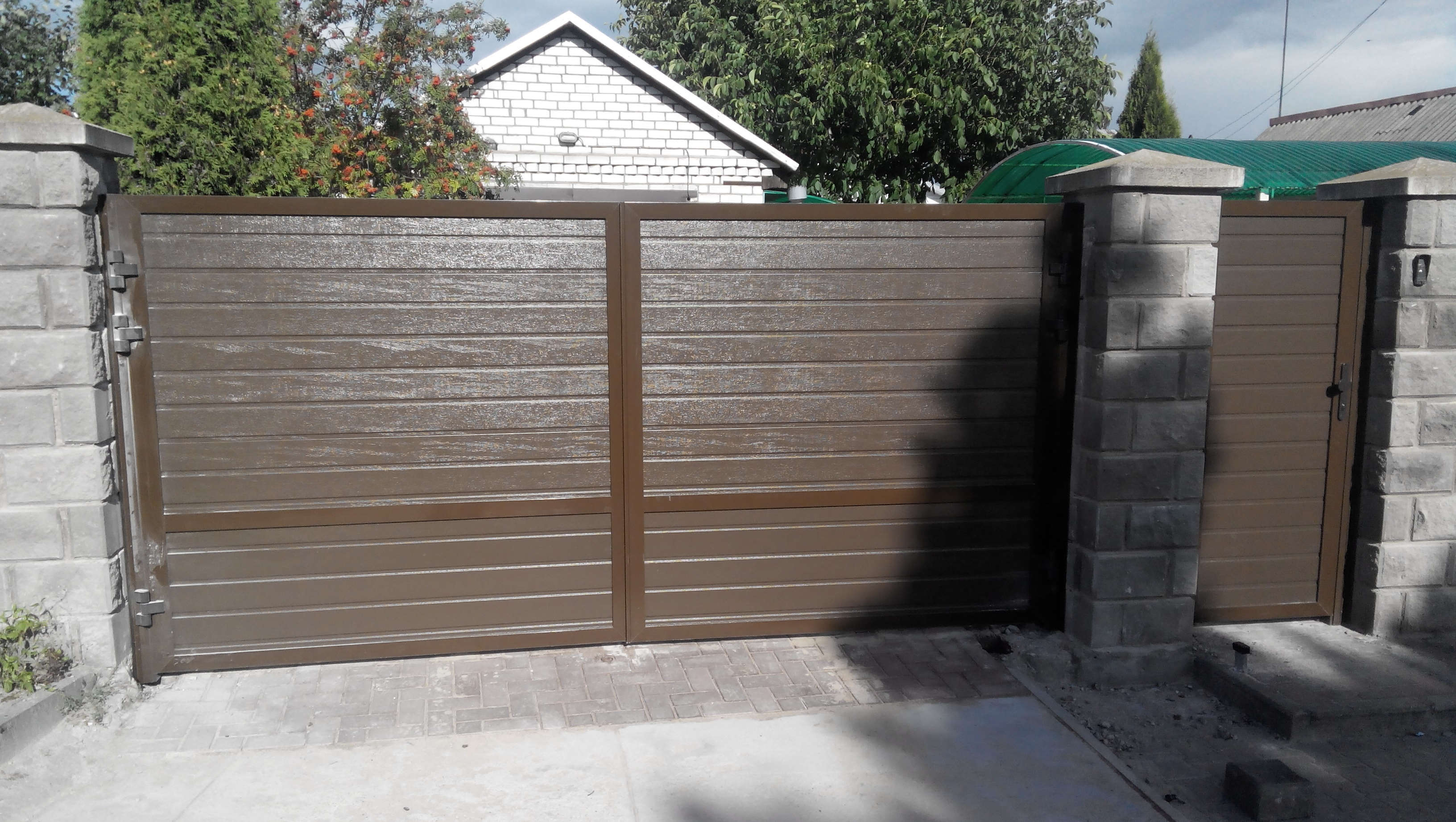 Распашные ворота из сендвич-панелей 5 Распашные ворота из сендвич-панелей 5