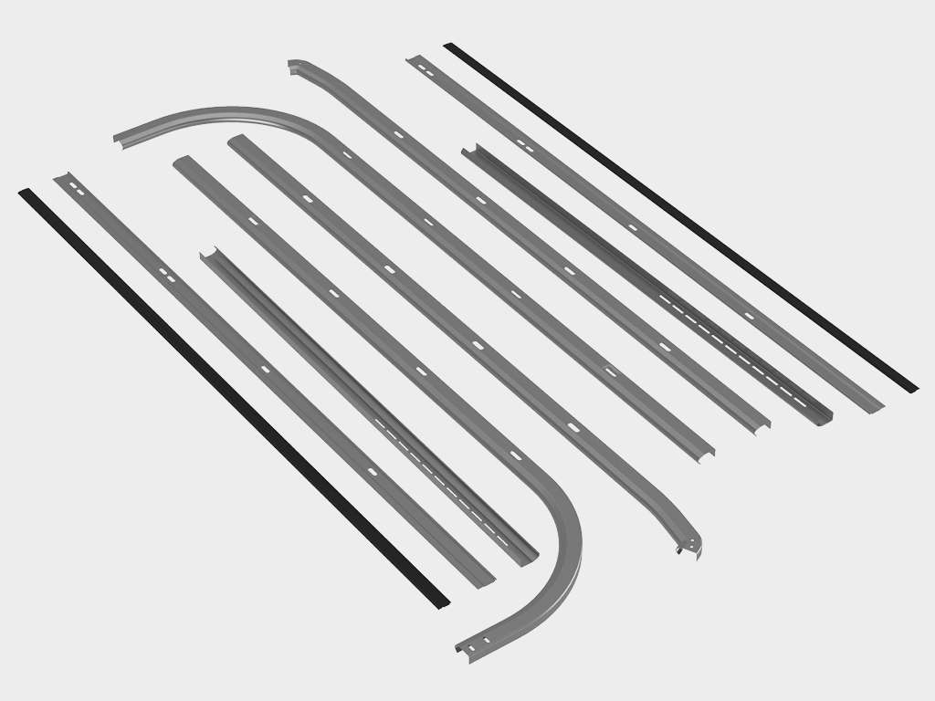 Ворота гаражные секционные из алюминиевых панелей с пружинами растяжения RSD01LUX 14 Ворота гаражные секционные из алюминиевых панелей с пружинами растяжения RSD01LUX 14