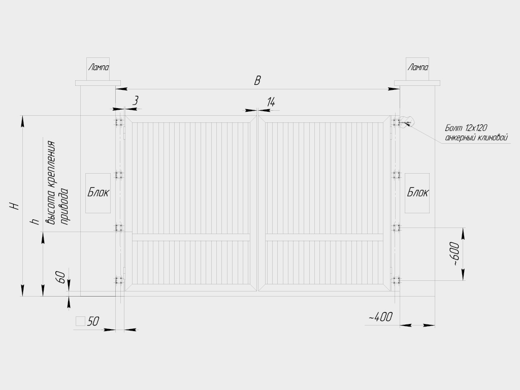 Распашные ворота из сендвич-панелей 34 Распашные ворота из сендвич-панелей 34
