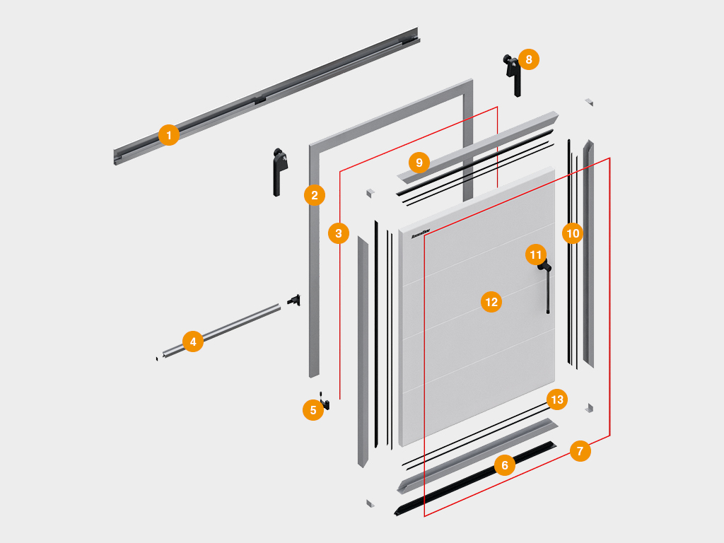 Холодильные откатные двери IsoDoor IDS1 для морозильных камер 1 Холодильные откатные двери IsoDoor IDS1 для морозильных камер 1