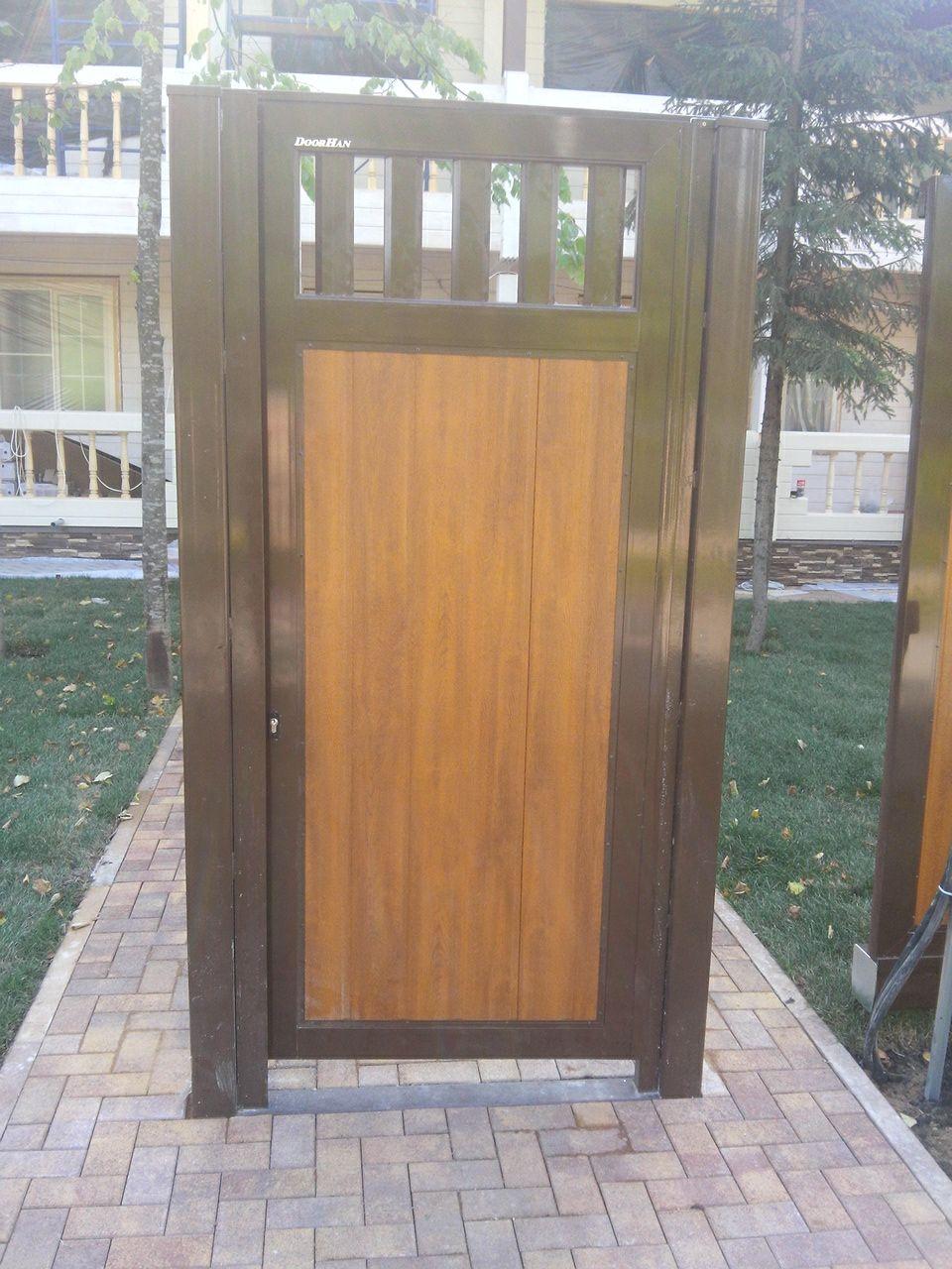 Калитка в алюминиевой раме с заполнением сендвич-панелями PSD-A 7 Калитка в алюминиевой раме с заполнением сендвич-панелями PSD-A 7