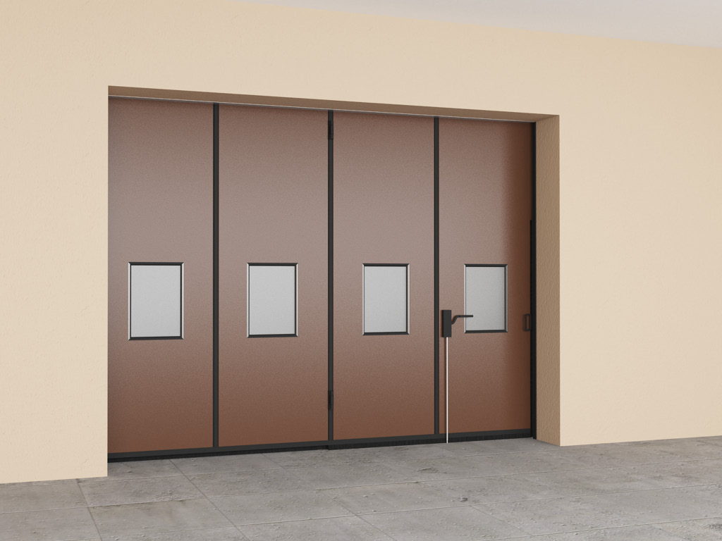 Промышленные откатные ворота без нижней направляющей 2 Промышленные откатные ворота без нижней направляющей 2