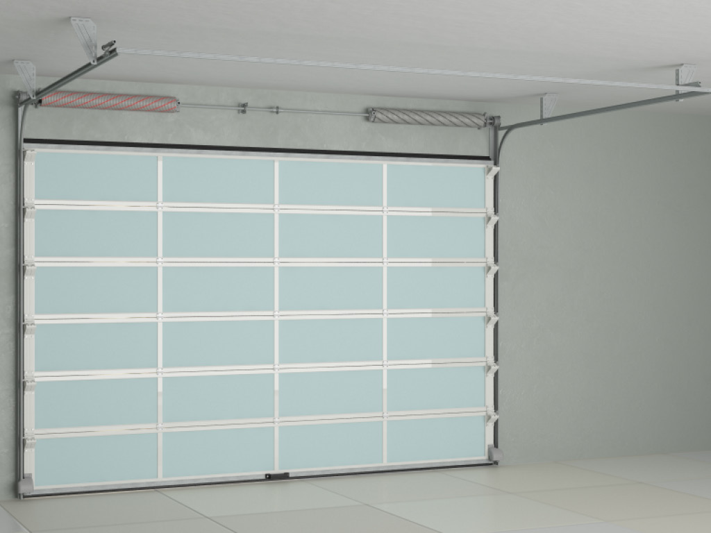 Промышелнные секционные ворота с панорамным остеклением ISD02 1 Промышелнные секционные ворота с панорамным остеклением ISD02 1
