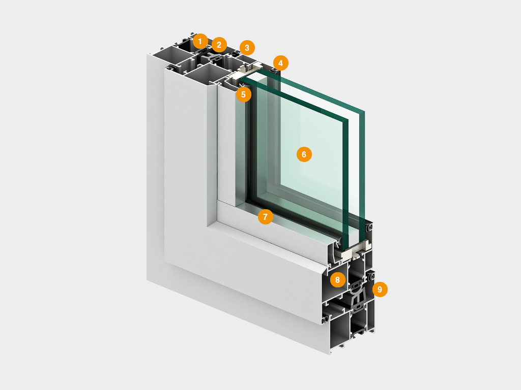 Оконно-дверная система с терморазрывом 1 Оконно-дверная система с терморазрывом 1